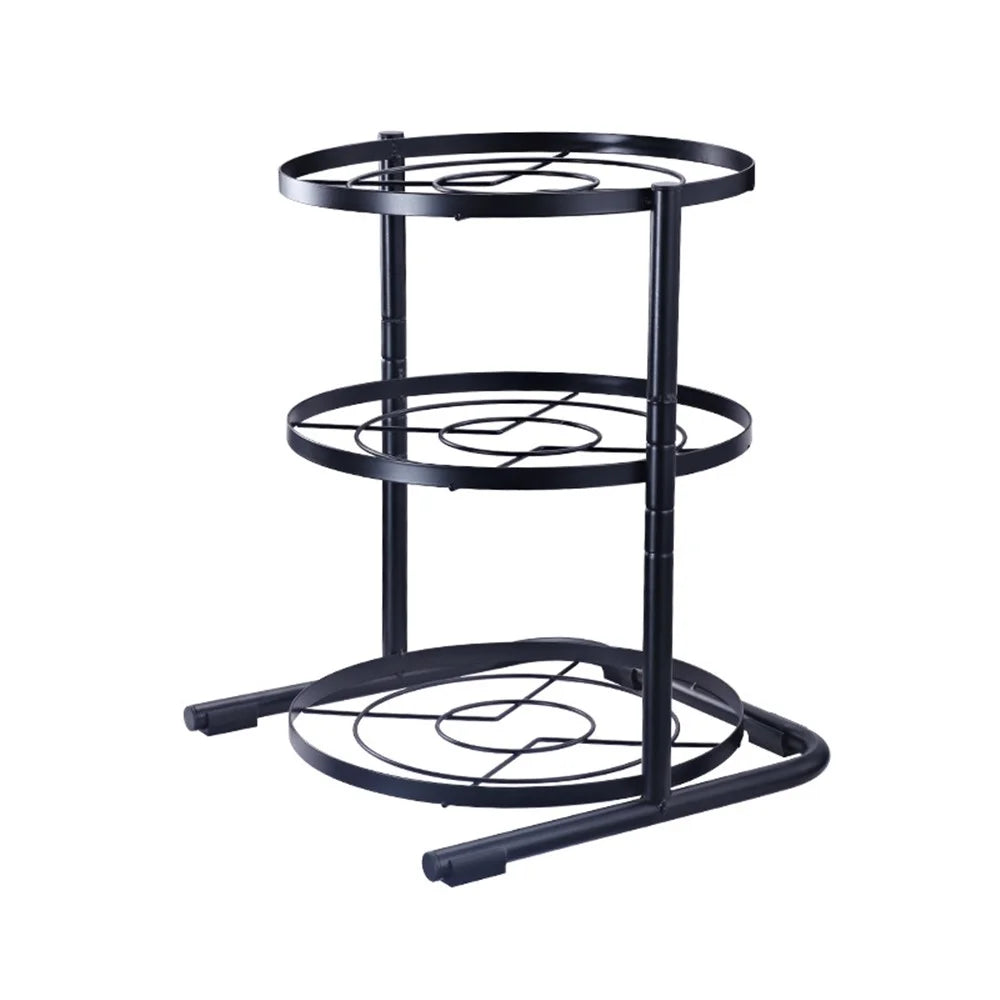 001-ZJ-GJ002 Kitchen Utensils Storage Rack 3-Tier Pot and Pans Shelf Stand - 1