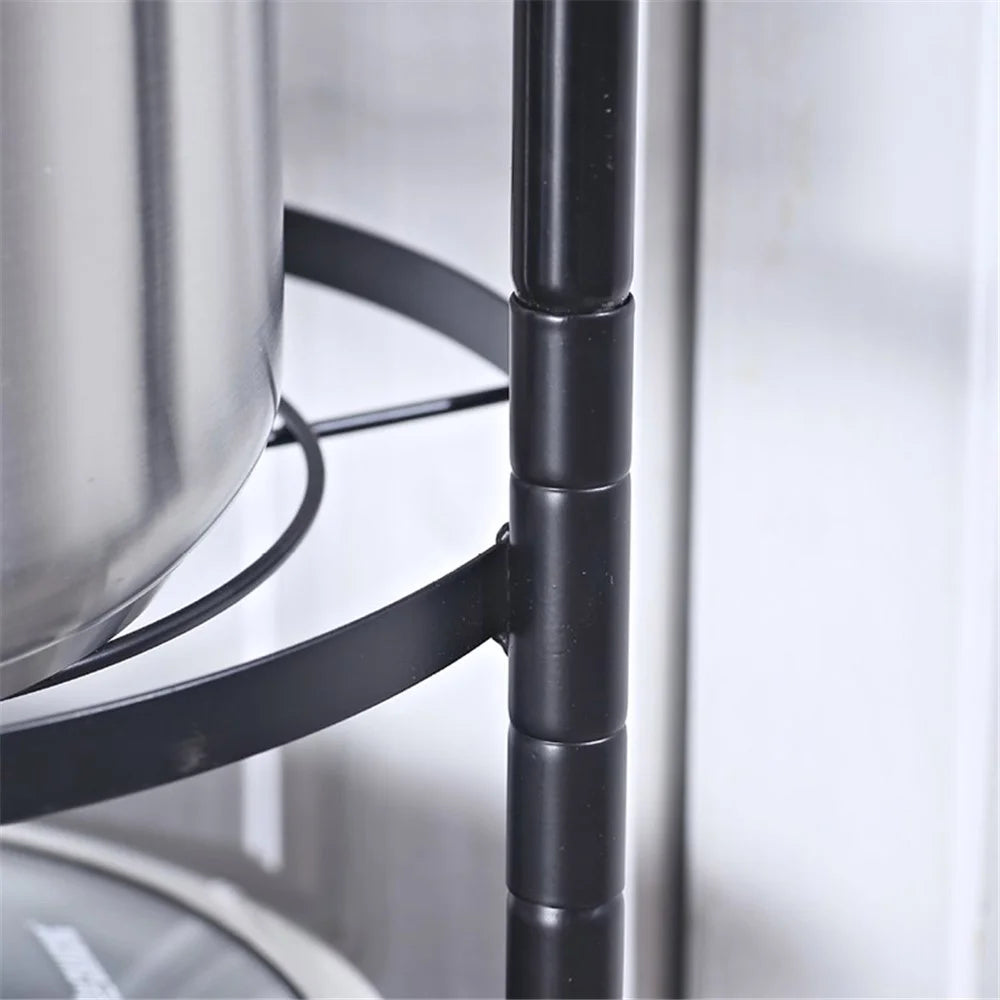 001-ZJ-GJ002 Kitchen Utensils Storage Rack 3-Tier Pot and Pans Shelf Stand - 5