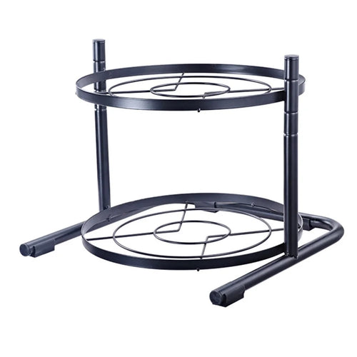 001-ZJ-GJ002 2-Tier Kitchen Pot Rack Metal Iron Cookware Stand Storage Organizer - 1