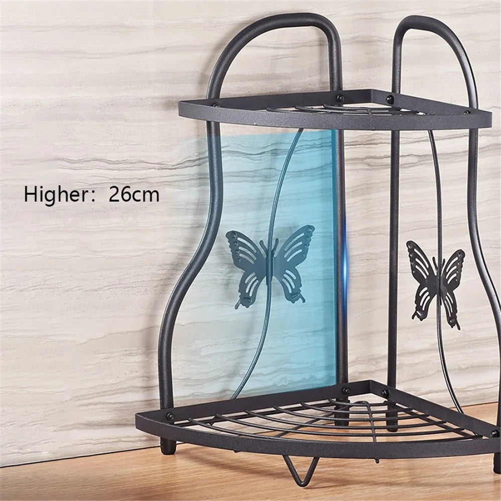 001-ZJ-SJ01 2 Layers Bathroom Organizer Punching Free Disassembly Kitchen Storage Rack - 4