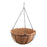 001-YZ01 14-inch Metal Chain Hanging Planter Basket Coir Liner Flower Pot (Round Shape) - 1
