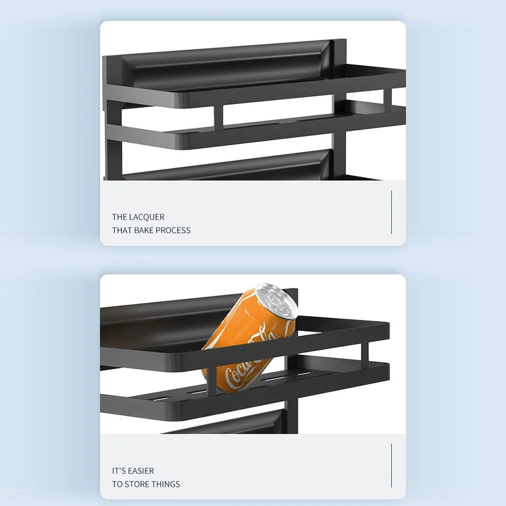 003XH-002 No-Drill Magnetic Storage Holder for Refrigerator, Kitchen Storage Rack, Wrap Dispenser, Towel Holder - 5