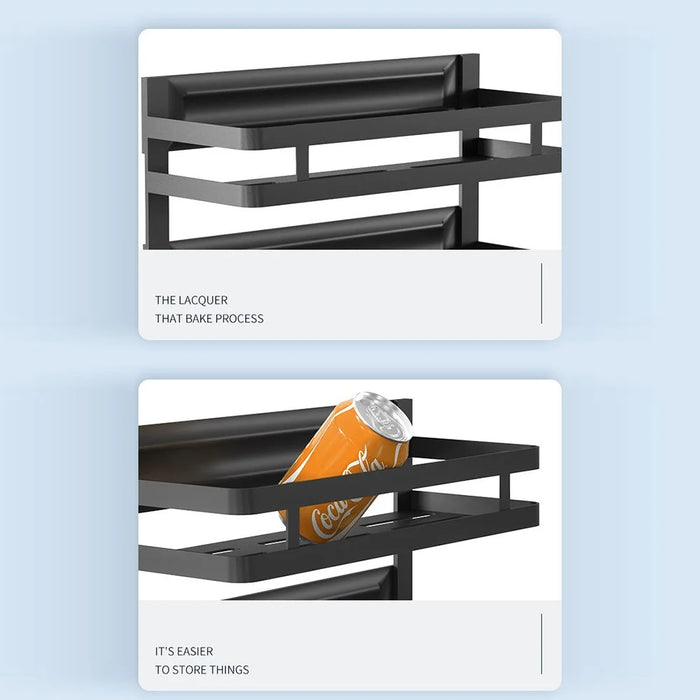 003XH-002 No-Drill Magnetic Storage Holder for Refrigerator, Kitchen Storage Rack, Wrap Dispenser, Towel Holder - 5