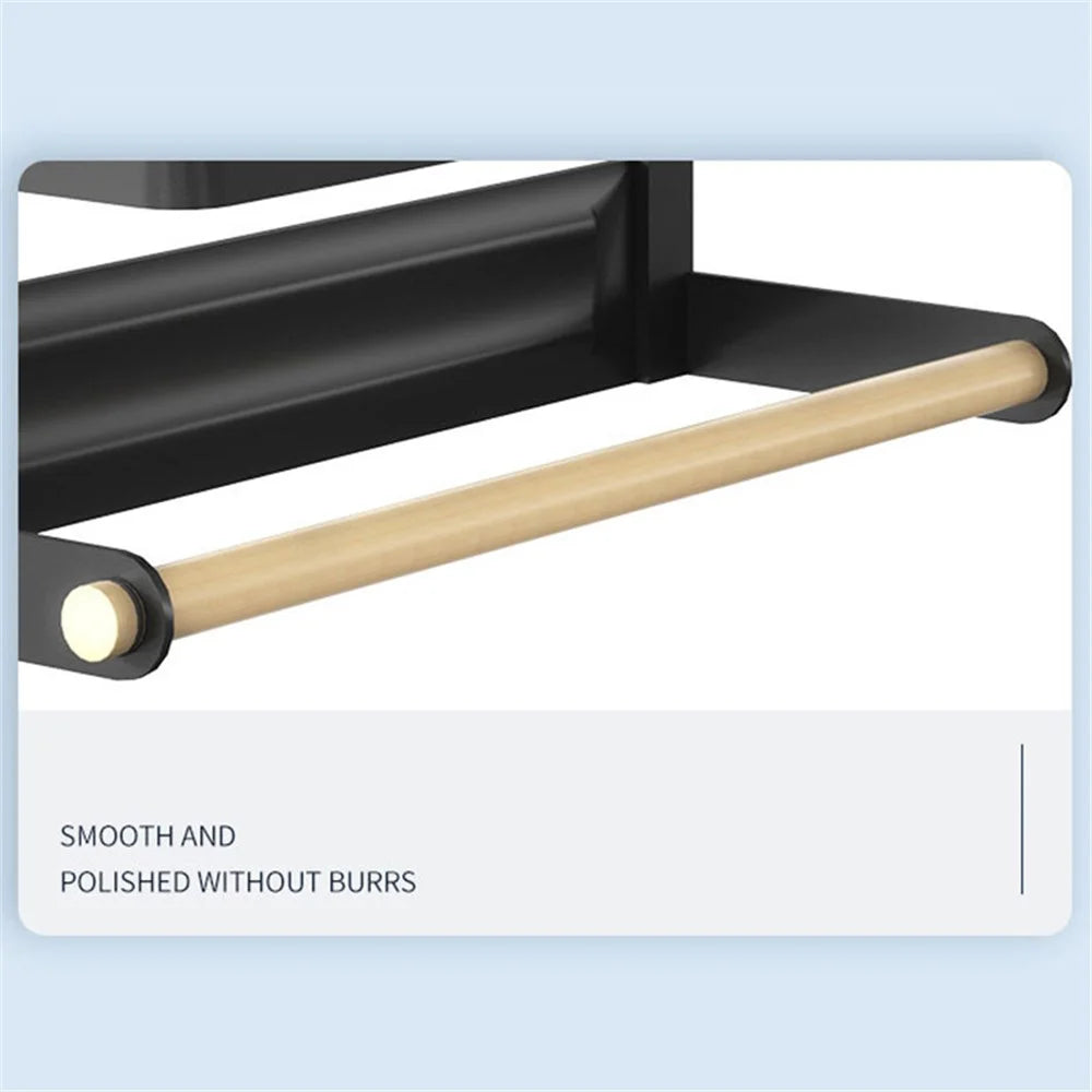 003XH-002 No-Drill Magnetic Storage Holder for Refrigerator, Kitchen Storage Rack, Wrap Dispenser, Towel Holder - 6