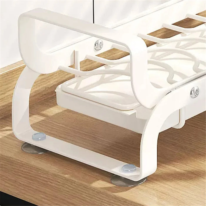 003XH-0027-1 Pull Out Dish Rack Multifunctional Slideable Dish Drying Holder with Drainboard - 4