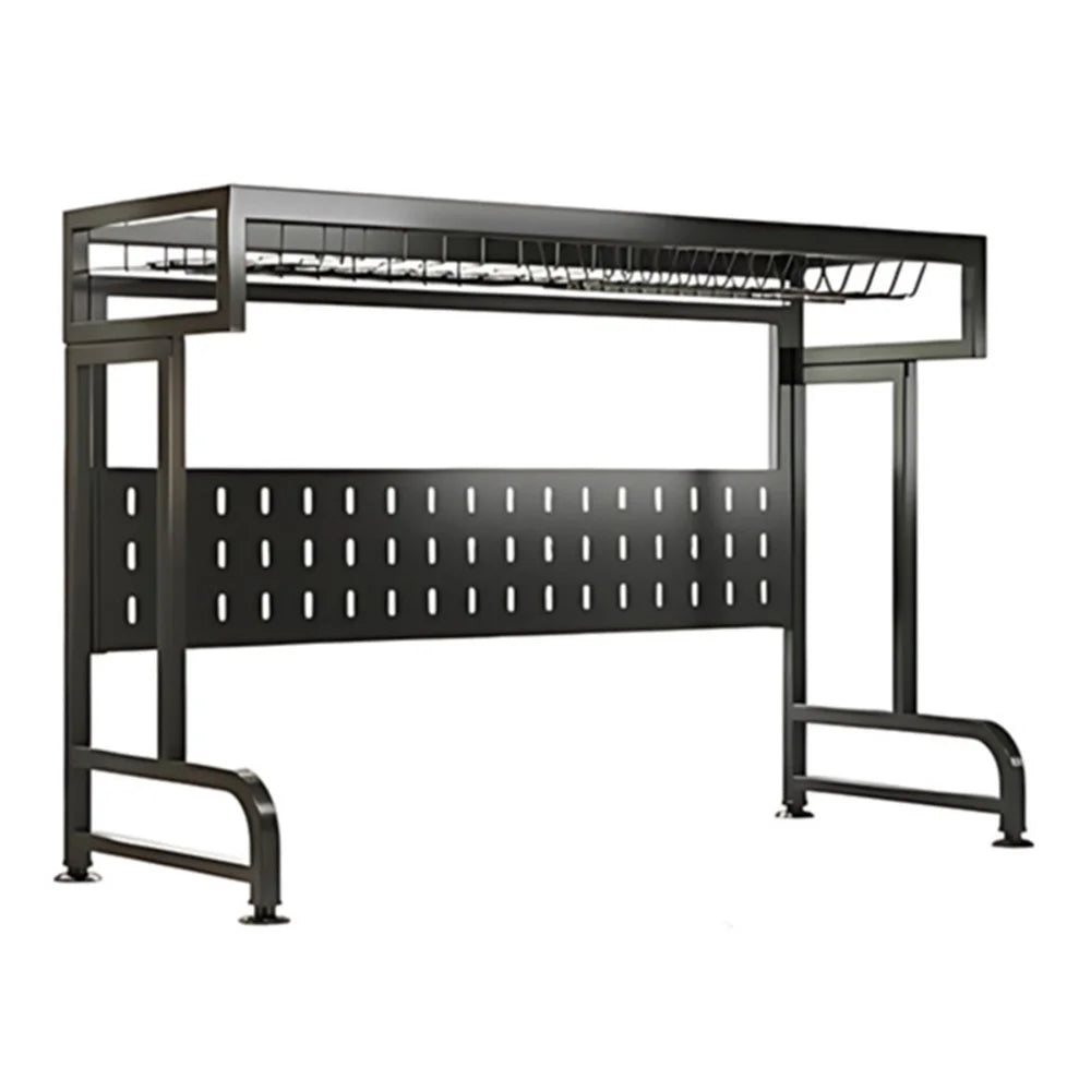 004YS2309013 Over Sink Dish Drying Rack Carbon Steel Kitchen Dish Drainer Shelf - 1
