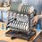 004YS2307111 Multi-Layer Kitchen Storage Rack Organizer for Bowls, Plates, Draining Rack for Cutlery, and Cups - 5