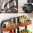 004YS2306015 Foldable Fruit and Vegetable Storage Rack Installation-free 4 Tiers Kitchen Storage Cart with Wheels - Black - 5