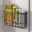 005JGL1002 Size L Refrigerator Magnetic Storage Rack Moveable Spice Shelf for Kitchen Organization - Black - 1