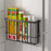 005JGL1002 Size L Refrigerator Magnetic Storage Rack Moveable Spice Shelf for Kitchen Organization - Black - 3