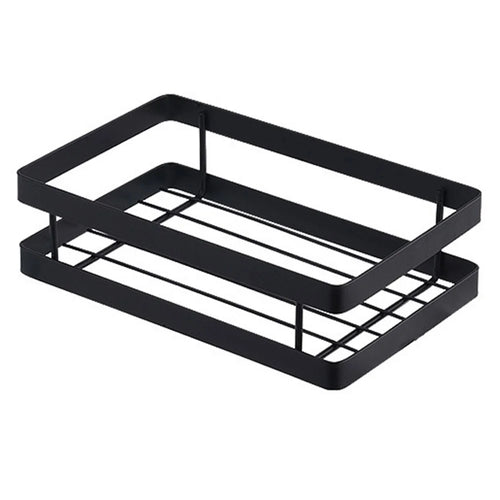 008YC1002 20cm Metal Iron Storage Rack Wall Mount Kitchen Shelf for Spice Seasoning - 1