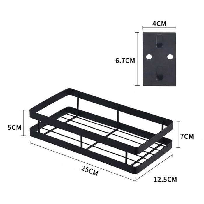 008YC1003 25cm Seasoning Spice Rack Iron Wall Mounted Kitchen Condiment Holder - 6