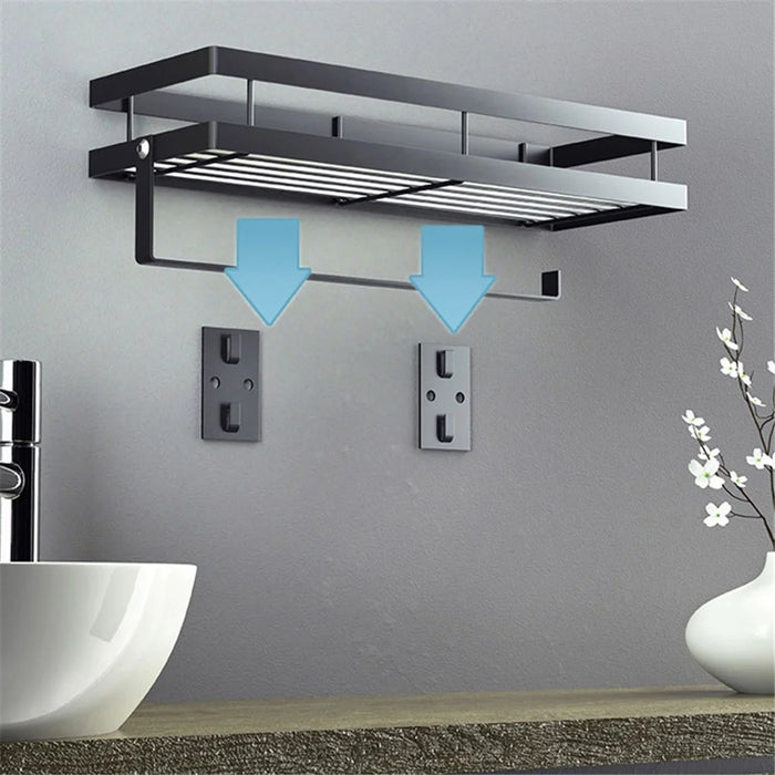 008YC1008 Iron Bath Shampoo Holder Rack No Drilling Hanging Organizer for Bathroom Storage - 3