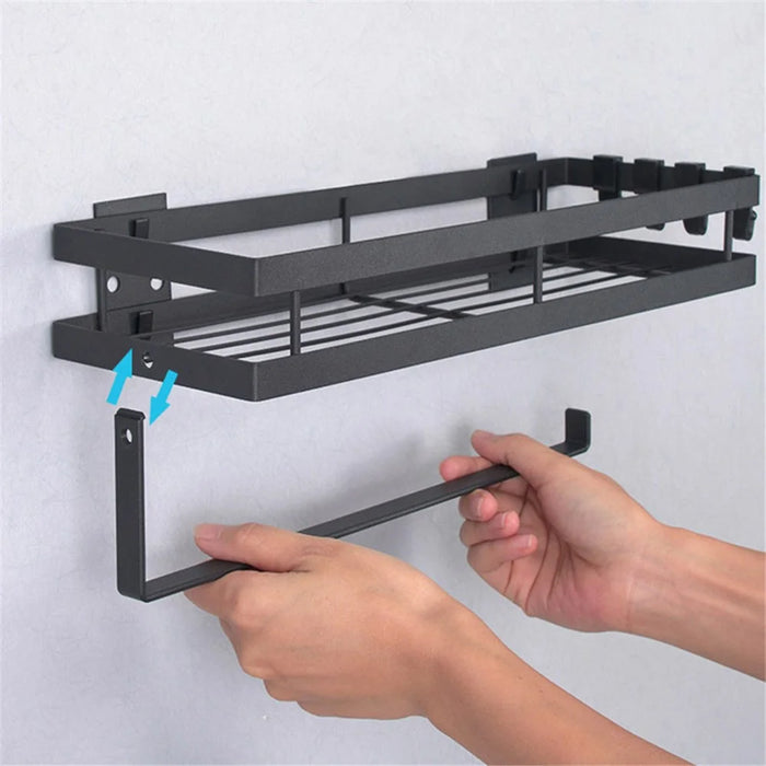 008YC1008 Iron Bath Shampoo Holder Rack No Drilling Hanging Organizer for Bathroom Storage - 4