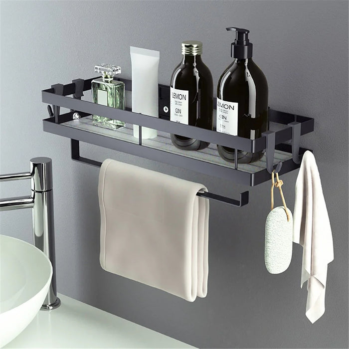 008YC1008 Iron Bath Shampoo Holder Rack No Drilling Hanging Organizer for Bathroom Storage - 5