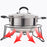 008YC1019 Iron Wire Pot Riser Storage Rack Floor Kitchen Holder Stand for Soup Pot - Black - 4