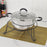 008YC1019 Iron Wire Pot Riser Storage Rack Floor Kitchen Holder Stand for Soup Pot - Black - 5