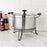 008YC1019 Iron Wire Pot Riser Storage Rack Floor Kitchen Holder Stand for Soup Pot - Black - 7