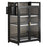 004YS2306017 3-layer Kitchen Storage Cabinet Iron Sideboard with Chopstick Rack - Black - 1