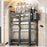 004YS2306017 3-layer Kitchen Storage Cabinet Iron Sideboard with Chopstick Rack - Black - 2