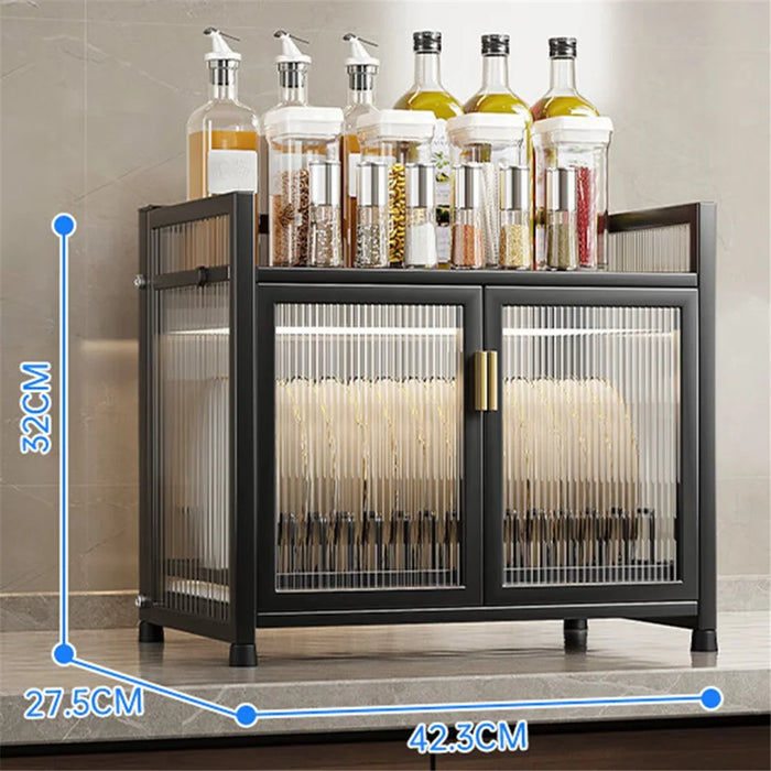 004YS2306016 Cabinet Style Dish Racks Multifunctional Dish Drying Rack with Drainboard for Kitchen Counter - Black - 7