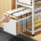 006-ZWJ-6938-1WH Spice Rack Organizer Multifunctional Pull Out Seasoning Rack for Kitchen Cabinet, 39x24.5x28.5cm - White - 2