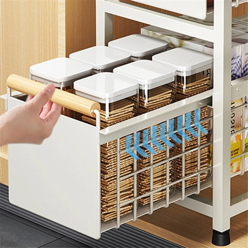 006-ZWJ-6939-1WH Kitchen Seasoning Spice Jar Rack Countertop Bowl Plate Shelf - Size L, Single Layer - 2
