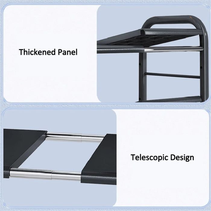 006-SCX-6856-8BK Under Sink Organizer Expandable Cabinet Shelf with 8 Panels, Retractable to 67-82cm - 7