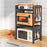 006-WBL-6908A Expandable Microwave Oven Rack Dual Layer Kitchen Counter Organizer - Black - 2
