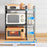006-WBL-6908A Expandable Microwave Oven Rack Dual Layer Kitchen Counter Organizer - Black - 3