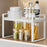 006-ZWJ-70139A-WH Cabinet Storage Shelf Household Countertop Storage Rack for Kitchen Spice Microwave - 2