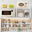 006-ZWJ-70139A-WH Cabinet Storage Shelf Household Countertop Storage Rack for Kitchen Spice Microwave - 3