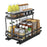 006-ZWJ-6978-WH Pull Out Spice Rack Organizer 2 Tier Slide Out Rack for Cabinet Inside Pantry Closet, 37x22x33cm - Black - 1