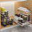 006-ZWJ-6978-WH Pull Out Spice Rack Organizer 2 Tier Slide Out Rack for Cabinet Inside Pantry Closet, 37x22x33cm - Black - 6