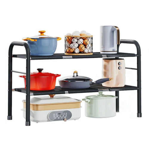 006-SCX-6856-6B Under Sink Organizer with 6 Removable Panels Expandable Cabinet Shelf - 1
