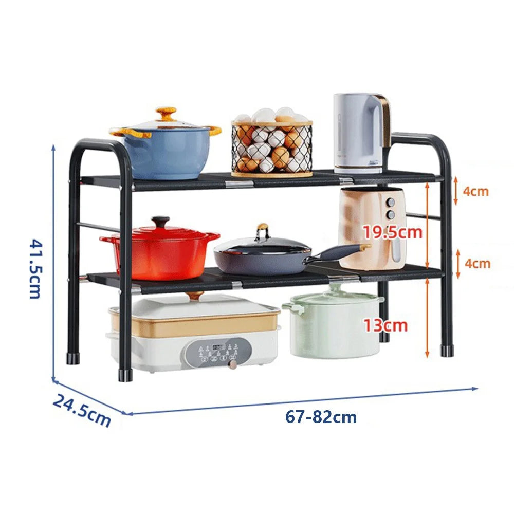 006-SCX-6856-6B Under Sink Organizer with 6 Removable Panels Expandable Cabinet Shelf - 7