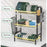 006-6427 3-Layer Iron Wire Kitchen Dish Bowl Storage Shelf Draining Rack with Chopstick Holder - 2