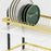 006-6427 3-Layer Iron Wire Kitchen Dish Bowl Storage Shelf Draining Rack with Chopstick Holder - 4