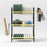 006-6427 3-Layer Iron Wire Kitchen Dish Bowl Storage Shelf Draining Rack with Chopstick Holder - 6
