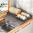 006-WDJ-6890-BK Dish Drying Rack with Drip Tray Kitchen Counter Plate Shelf Holder - 5