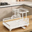 006-WDJ-8023 Dish Drying Rack 2 Tier Kitchen Organizers with Cup / Cutting Board Holders - White - 6