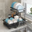 006-WDJ-6937B-WH Dish Drying Rack with Expandable Drain Spout Kitchen Countertop Rack Holder for Bowls Cutlery Forks - Black - 5