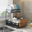 006-WDJ-6937B-WH Dish Drying Rack with Expandable Drain Spout Kitchen Countertop Rack Holder for Bowls Cutlery Forks - Black - 6