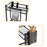 006-6374 3 Tier Spice Rack Stand Metal Kitchen Jar Shelf with Utensil Cutlery Holder - 5