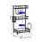 006-6374 3 Tier Spice Rack Stand Metal Kitchen Jar Shelf with Utensil Cutlery Holder - 6