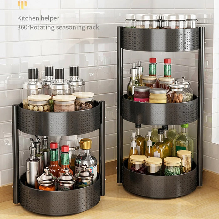 006-10063H 3-Tier Spice Rack Organizer Turntable Countertop Seasoning Holder - 2