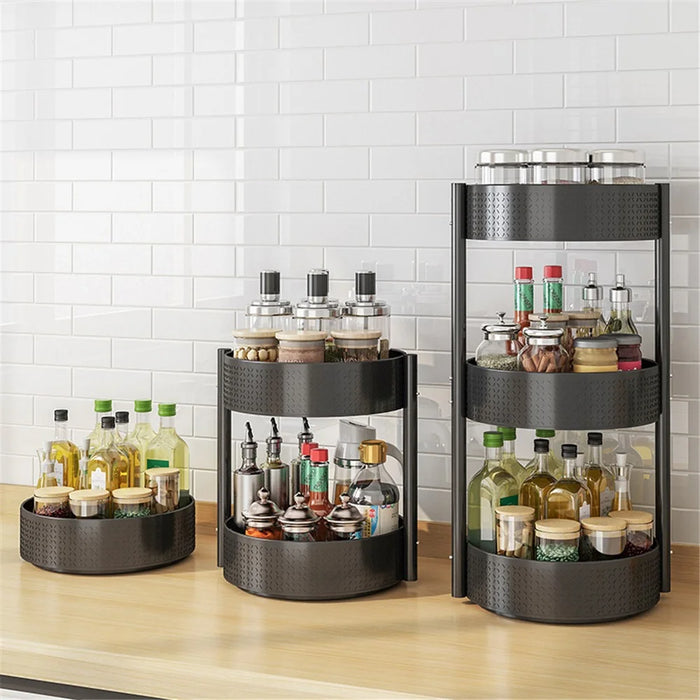 006-10063H 3-Tier Spice Rack Organizer Turntable Countertop Seasoning Holder - 7