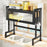 006-SCJ-6838C-85 Drainage Rack with Door Kitchen Sink Organizer Shelf Bowl Storage Rack - Black - 1