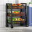 005JGL1043 3-Tier Metal Storage Rack Shelf Kitchen Utility Rolling Cart - 3 Mesh Tier / Black - 6