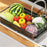 005JGL1047 4-Tier Kitchen Storage Rack with Wheels, Floor-Standing Vegetable Basket - 3 Mesh+1 Tray - 3